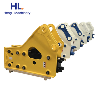 HL85 รถขุดเจาะหินไฮดรอลิกปิดเสียงไฮดรอลิกแจ็คค้อนสิ่วกองเบรกเกอร์ไฮดรอลิกผ่านโบลต์